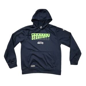 Seattle Seahawks NFL Mens Size L Sweatshirt Hoodie Football Fan Activewear